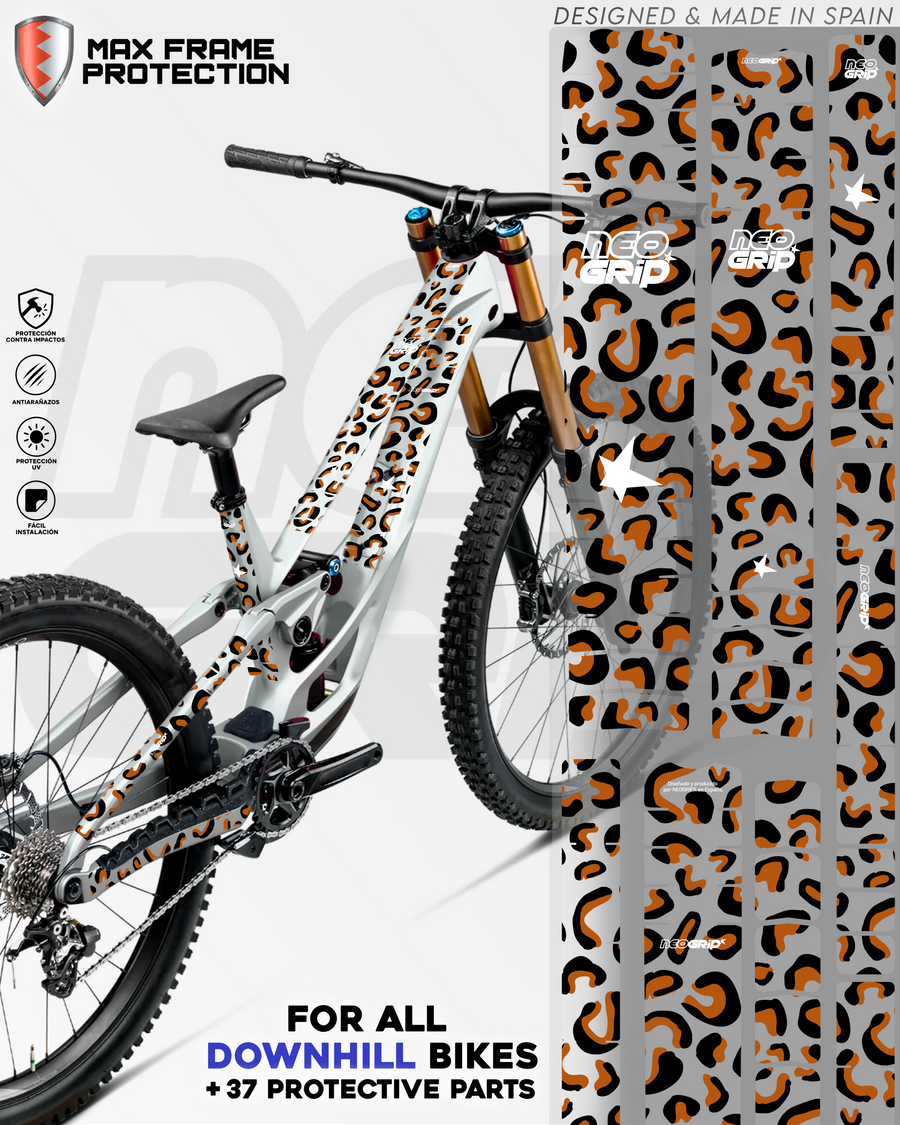 Kit Protector de Cuadro "Leopardo" — Bici de Descenso