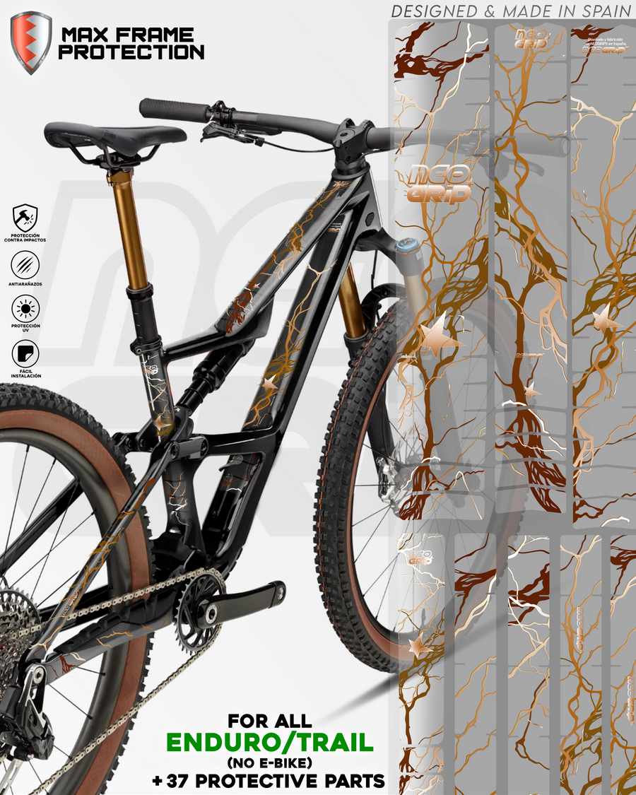 Kit Protector de Cuadro "Mármol Kashima" — Bici de Enduro/Trail