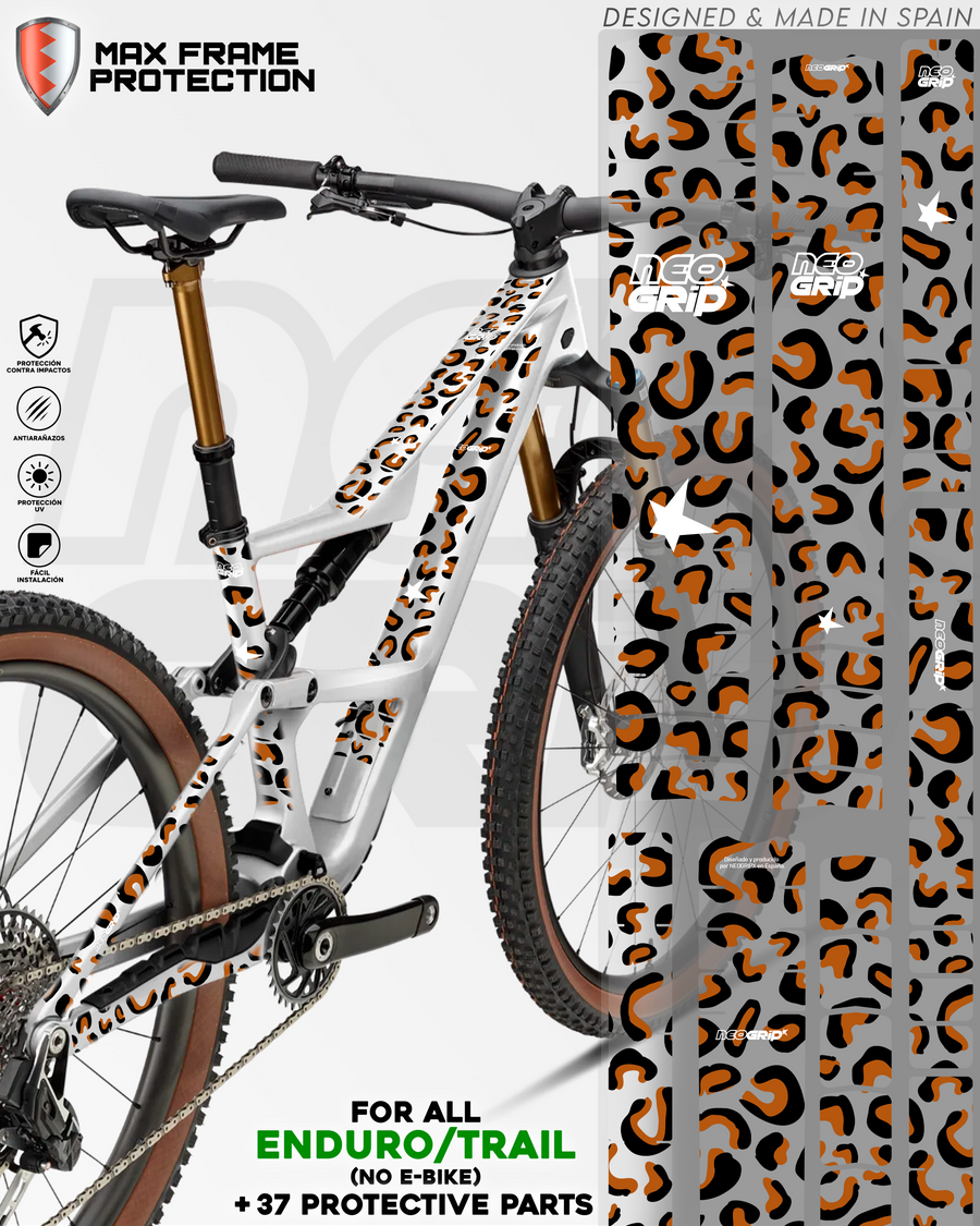 Kit Protector de Cuadro "Leopardo" — Bici de Enduro/Trail