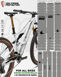 Kit Protector de Cuadro Transparente (Logo Negro) — Bici de XC
