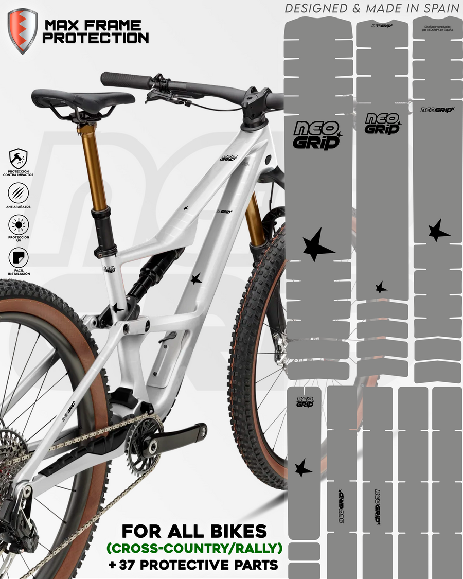 Kit Protector de Cuadro Transparente (Logo Negro) — Bici de XC